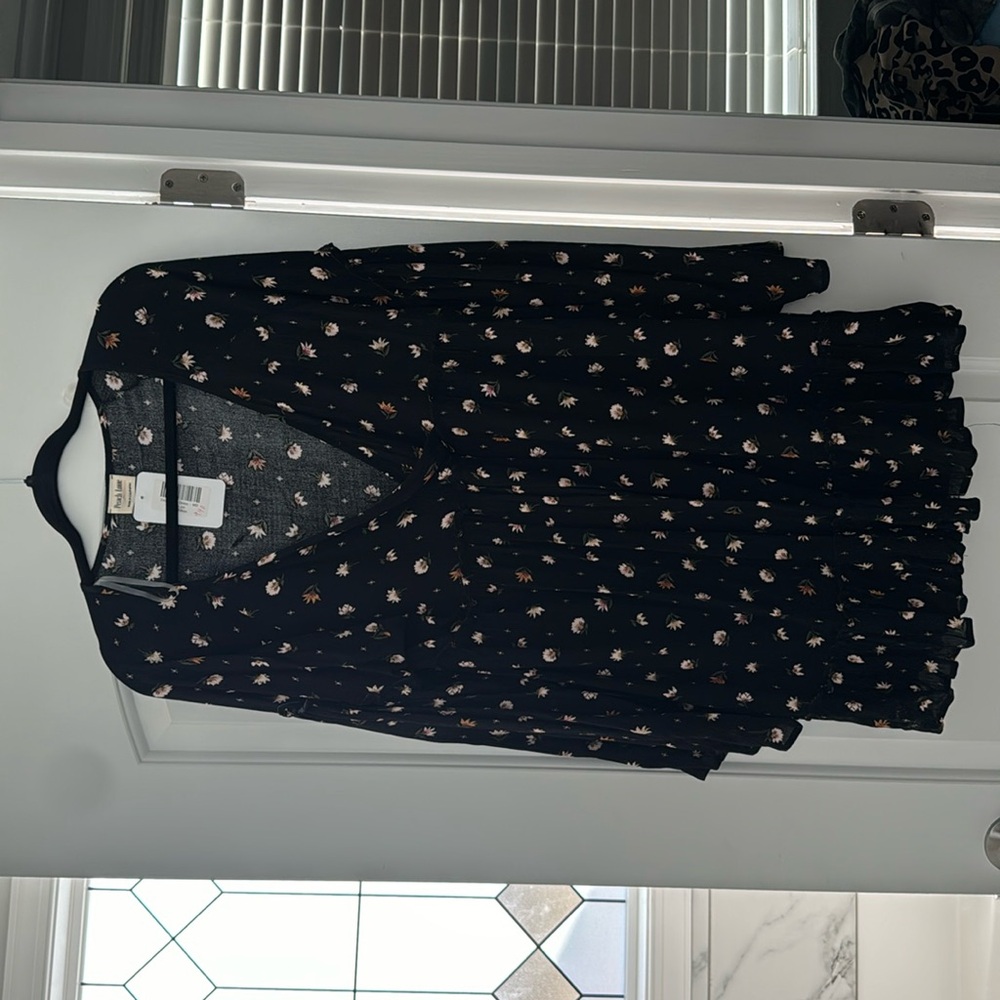 Black floral dress never worn